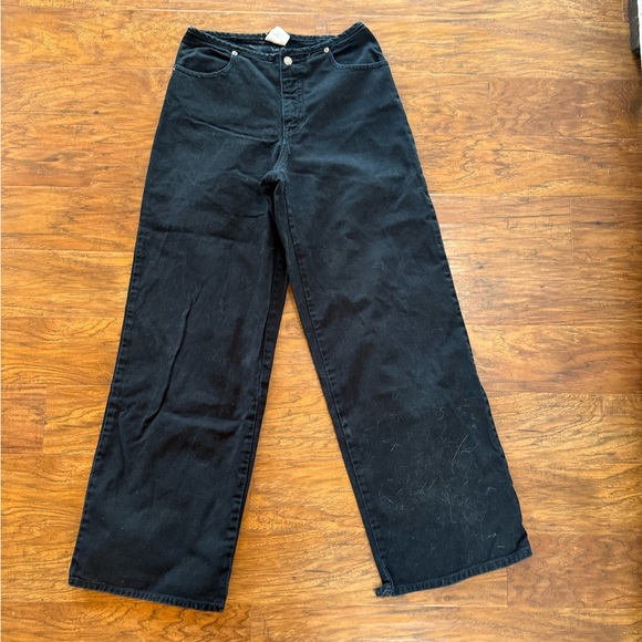 Billy Blues Denim - Vintage Billy Blues  Black Wide Leg Women's Jeans #skater